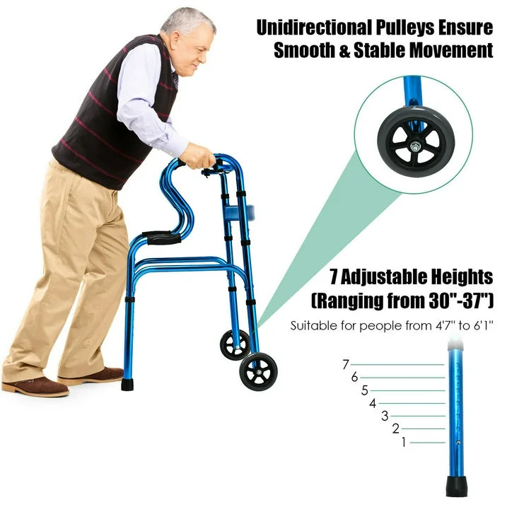 Heavy Duty Senior Lightweight Mobility Walker (Dual Handle)