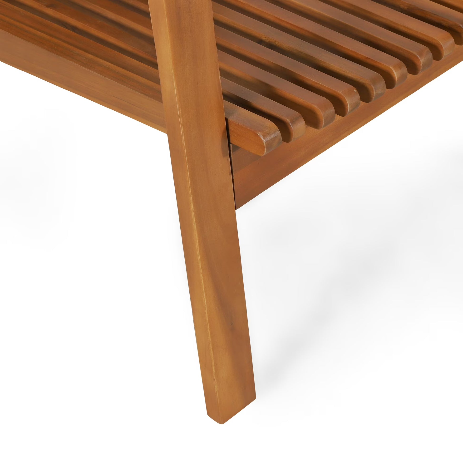 Outdoor Acacia Wood Slatted Club Chairs - Canva Home