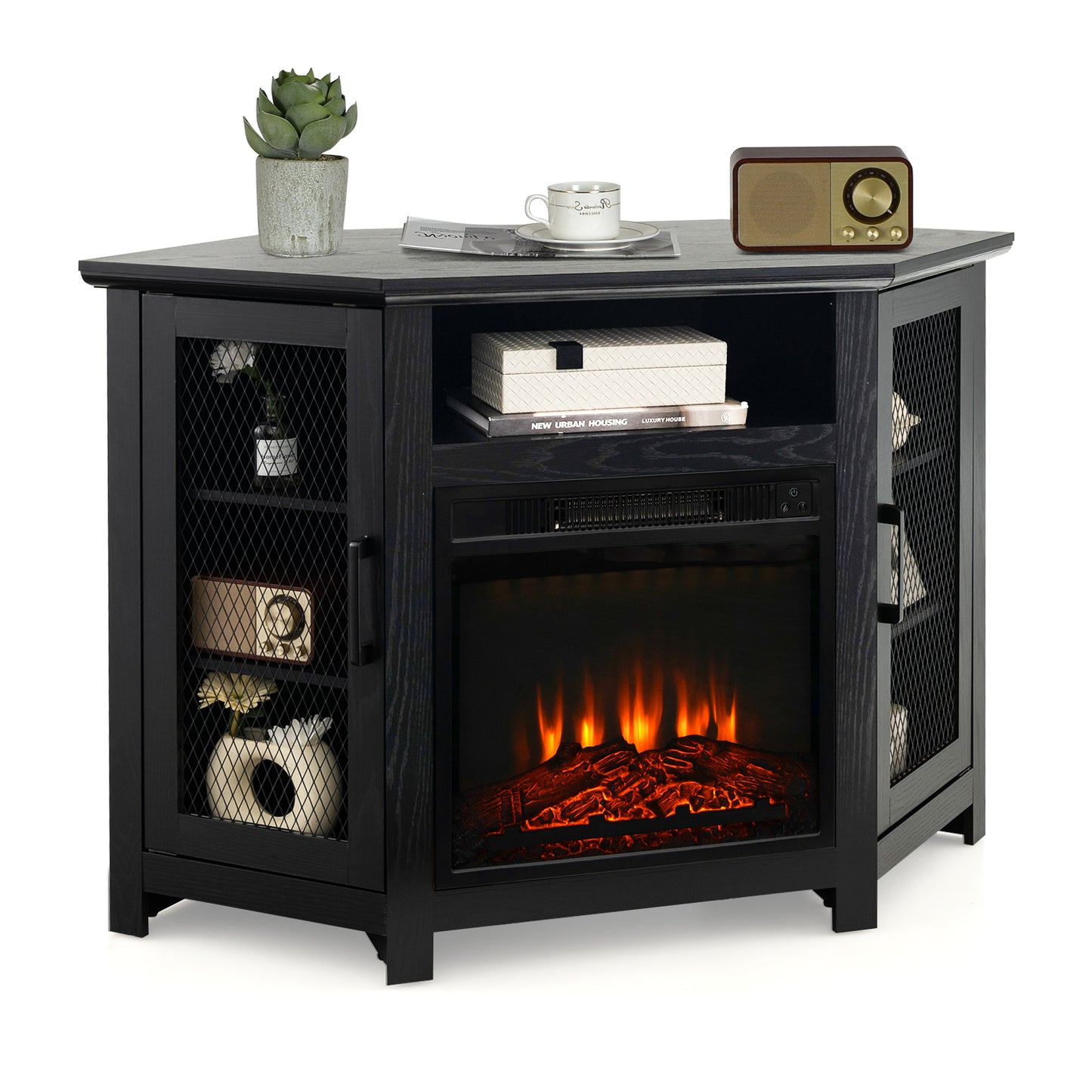 Kobi Corner Fireplace TV Stand