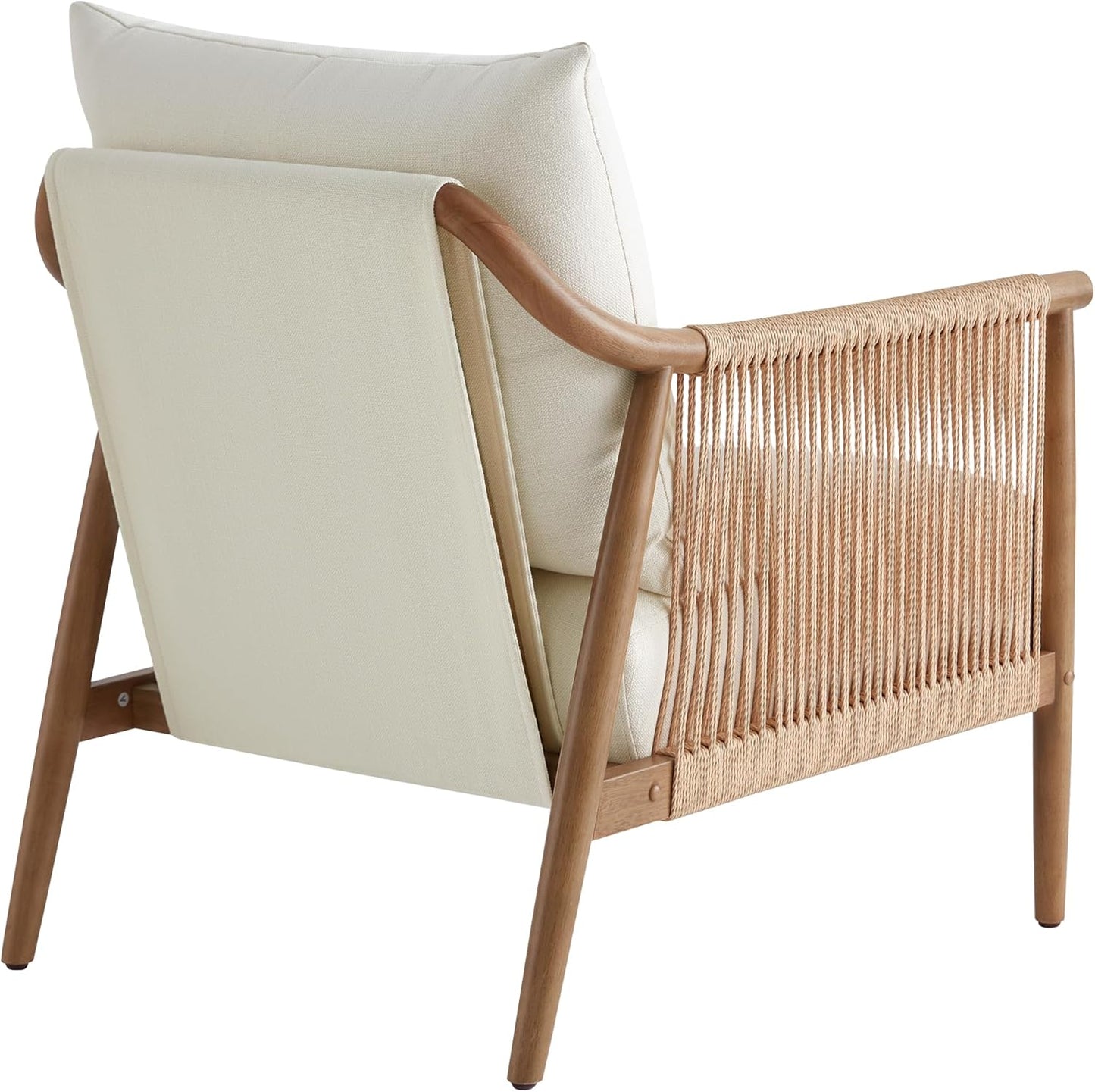 Modern Armchair with Solid Wooden Armrest - Canva Home