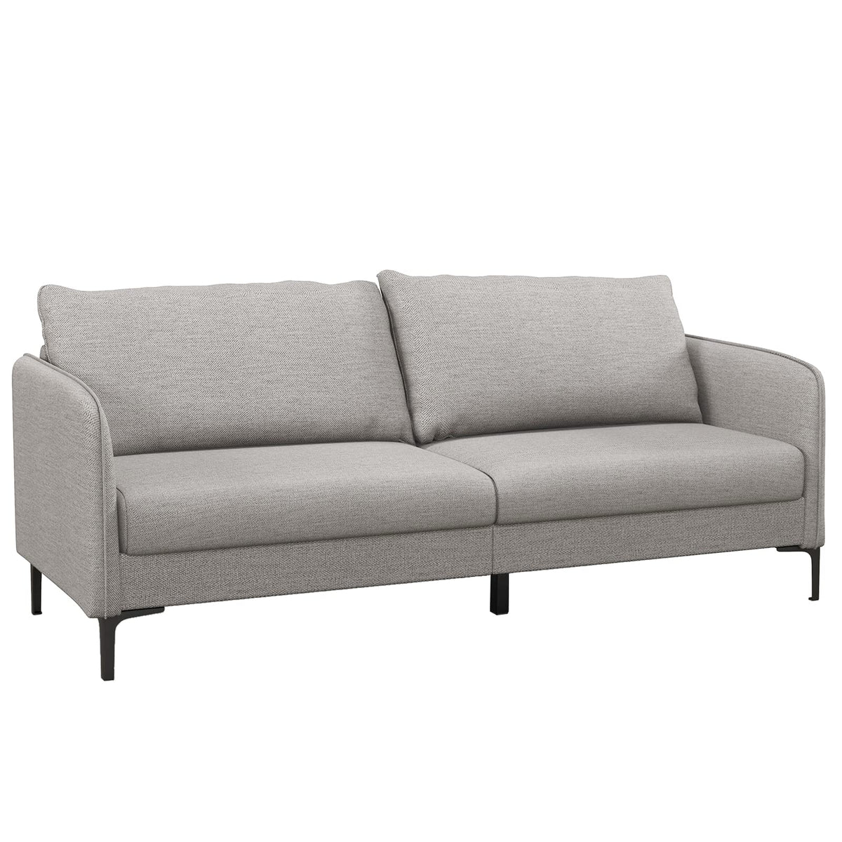 Leonora 76" Modern Gray Sofa with Removable Cushion Covers