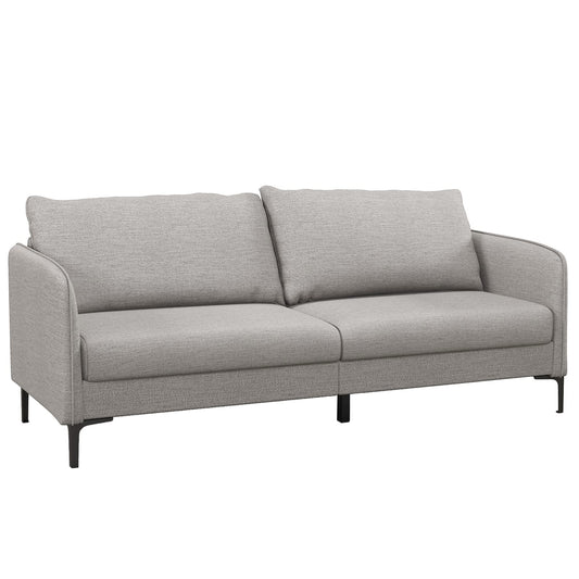 Leonora 76" Modern Gray Sofa with Removable Cushion Covers