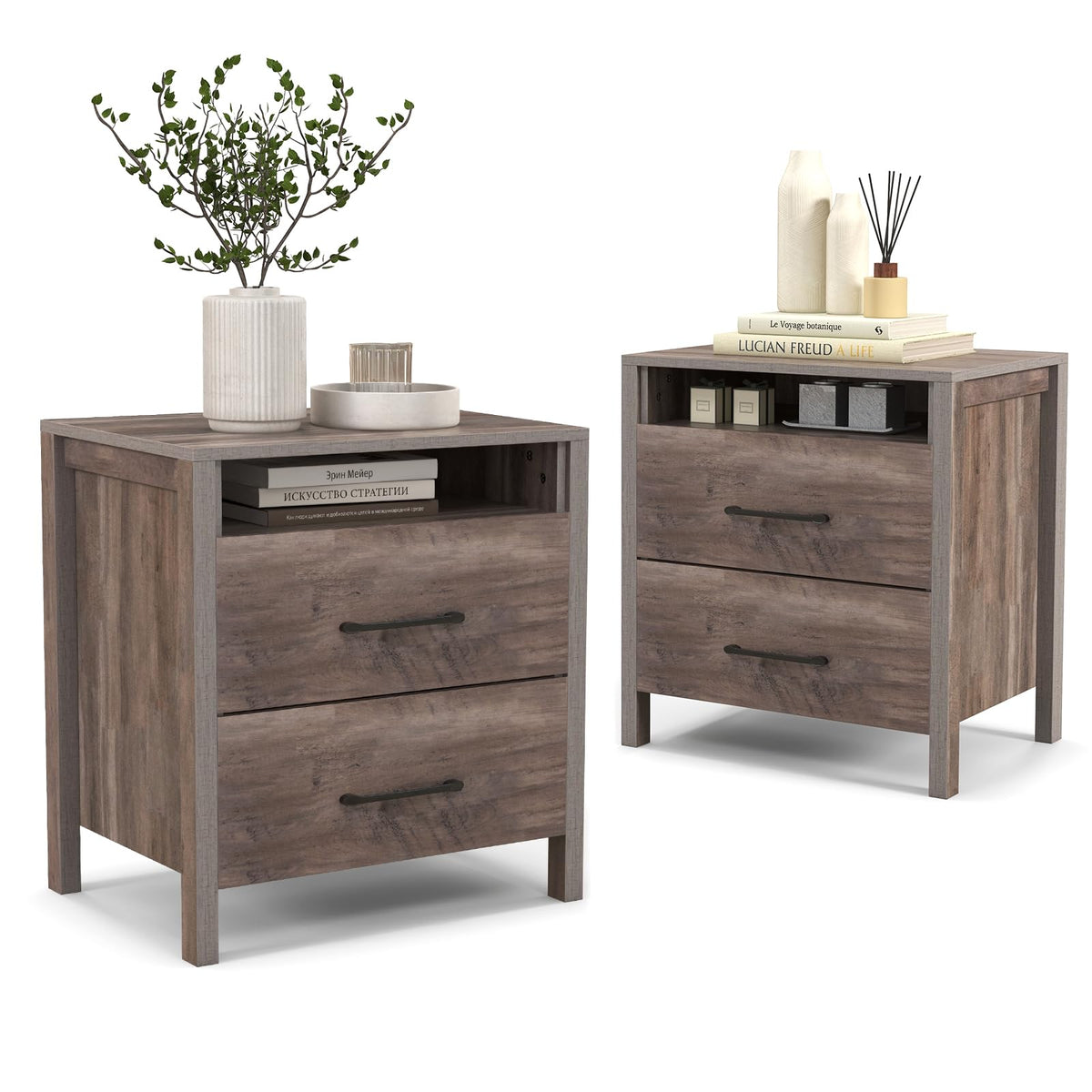 Marisol Farmhouse Nightstand Set of 2