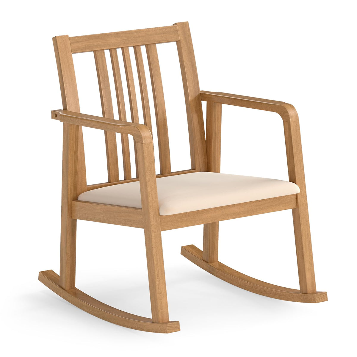 Cosima Mid-Century Rocking Chair with Cushioned Seat
