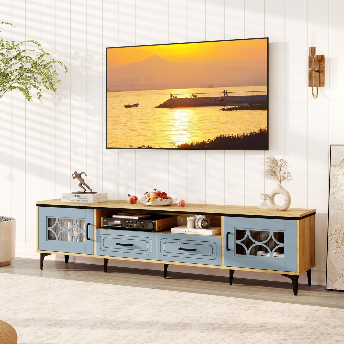 Margot Farmhouse TV Stand for TVs up to 80"