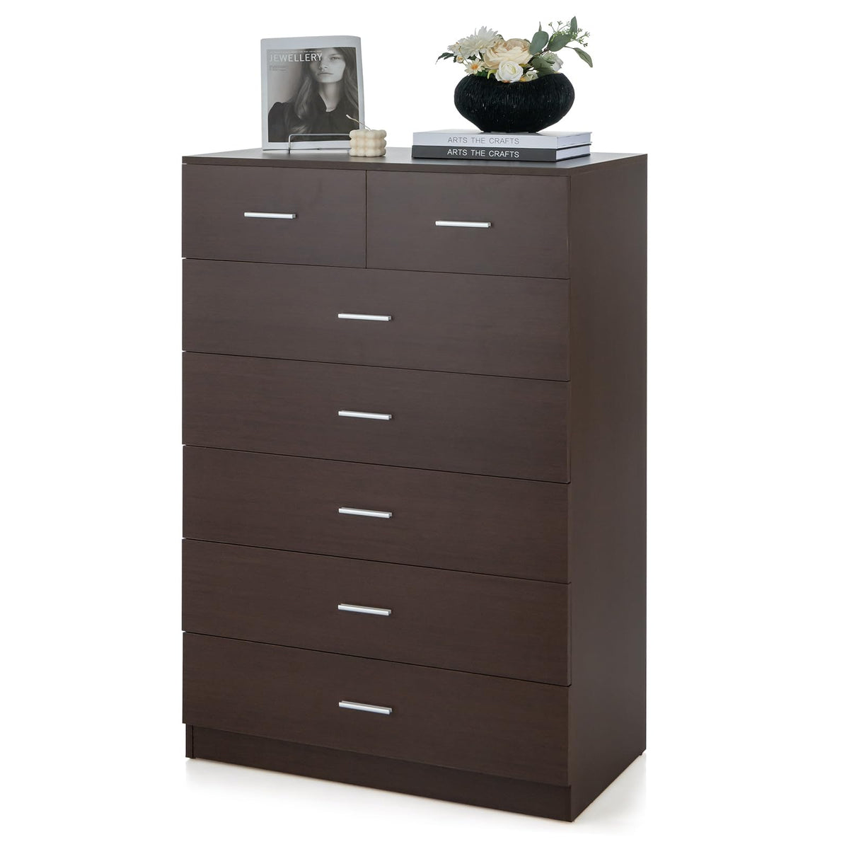Nora 7-Drawer Wood Chest of Drawers