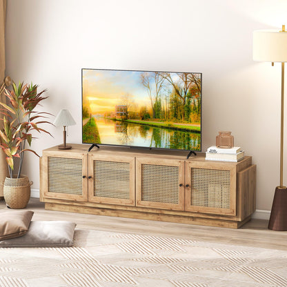 Josephine 70" Farmhouse Rattan TV Stand for TVs up to 75"