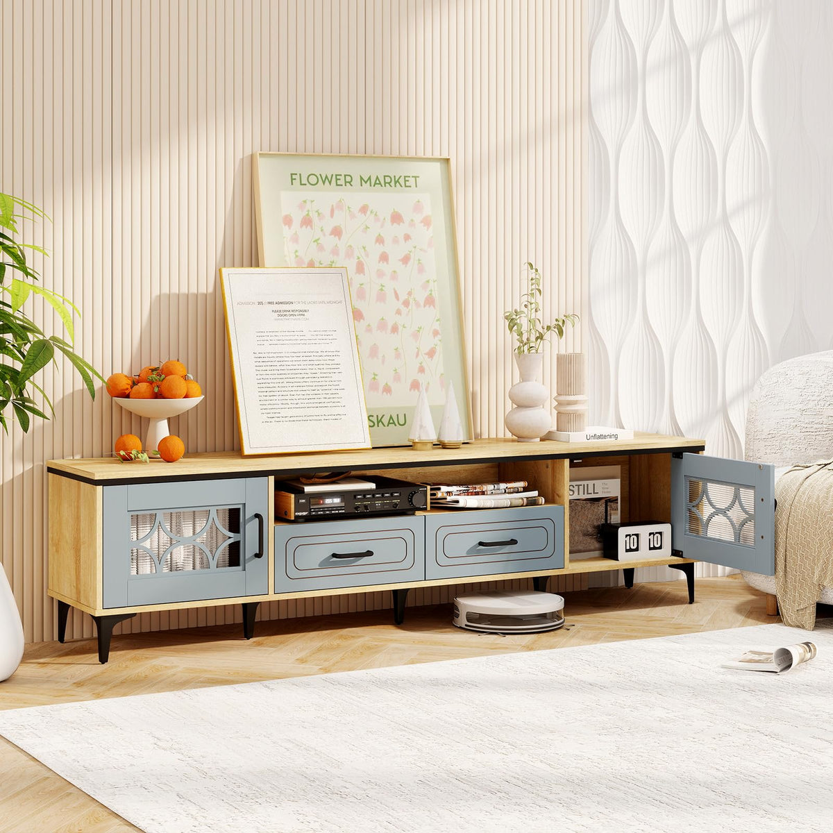 Margot Farmhouse TV Stand for TVs up to 80"
