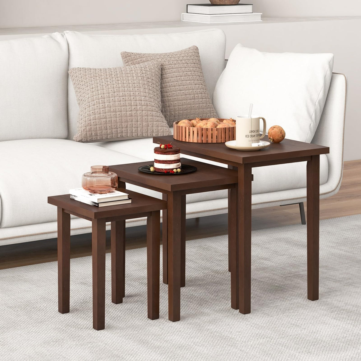 Calliope Nesting Tables Set of 3 Farmhouse Side Tables