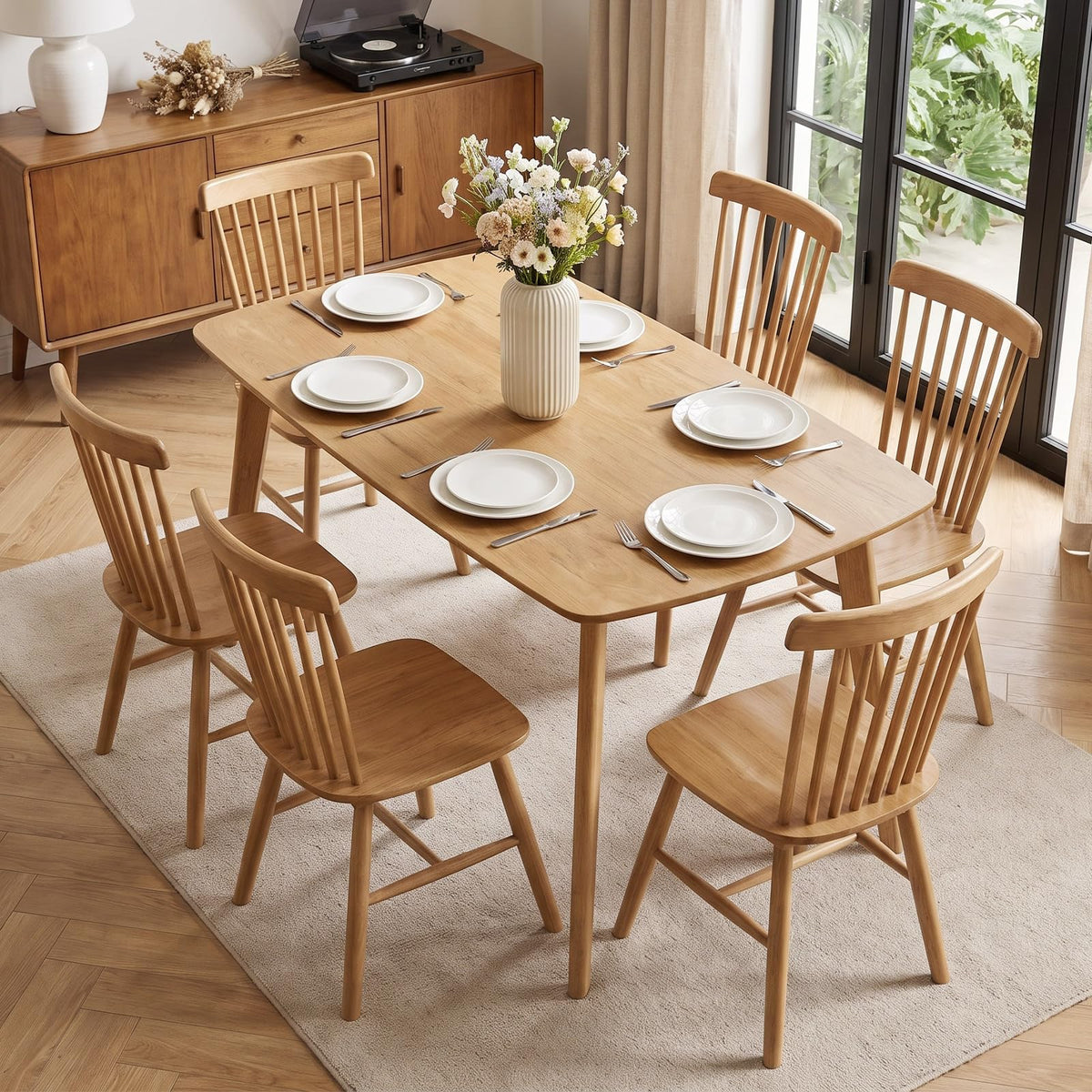 Penelope 55" Solid Wood Dining Table for 4–6