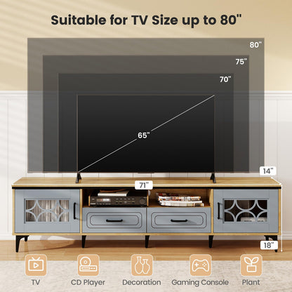 Margot Farmhouse TV Stand for TVs up to 80"
