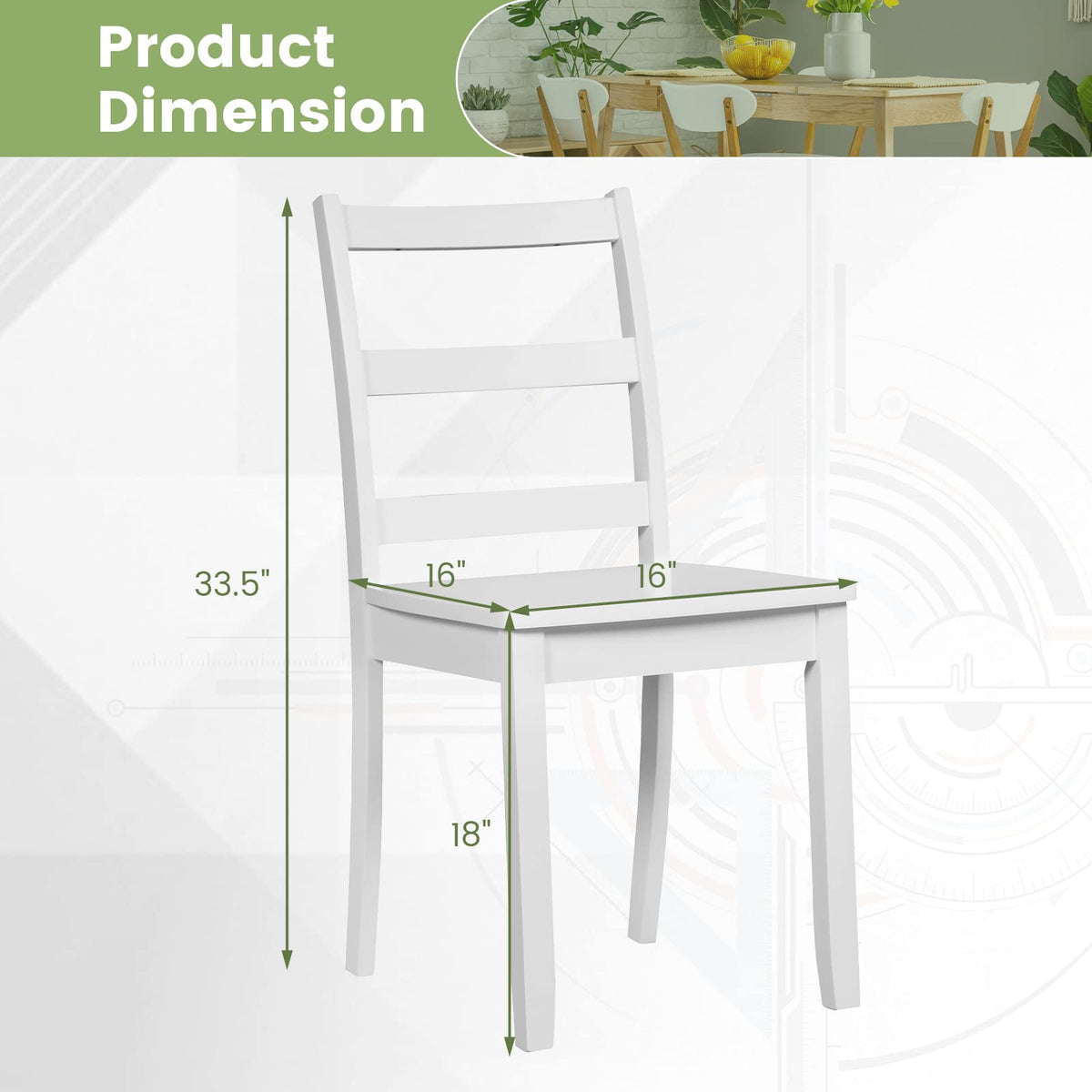 Seraphina Wood Dining Chairs Set of 2 (White)