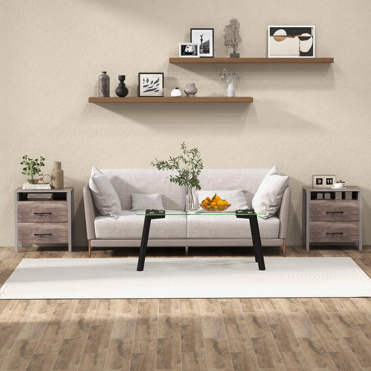Marisol Farmhouse Nightstand Set of 2