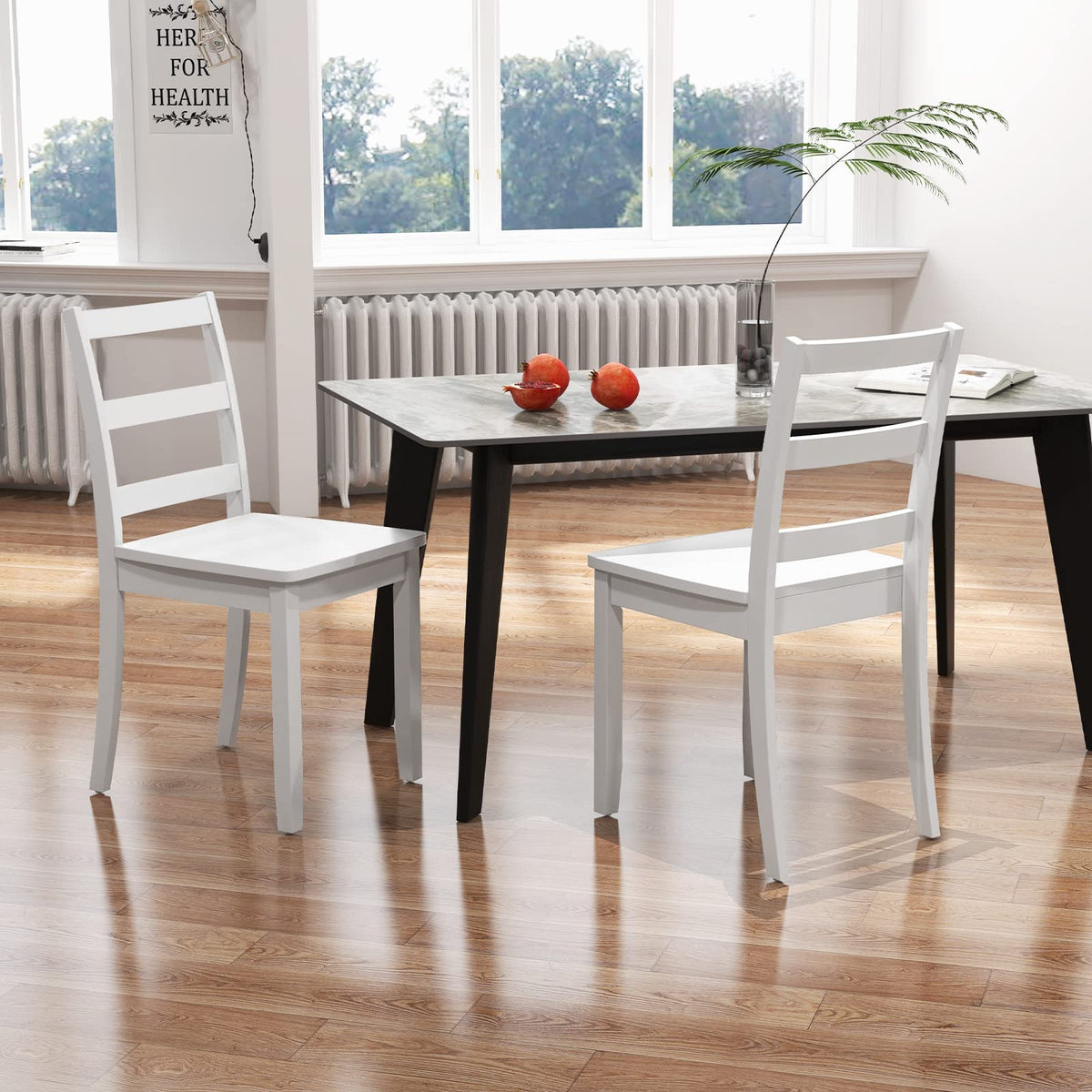 Seraphina Wood Dining Chairs Set of 2 (White)