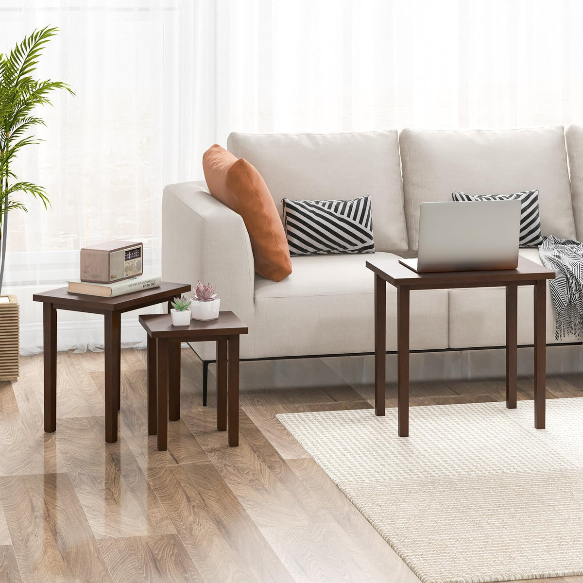 Calliope Nesting Tables Set of 3 Farmhouse Side Tables