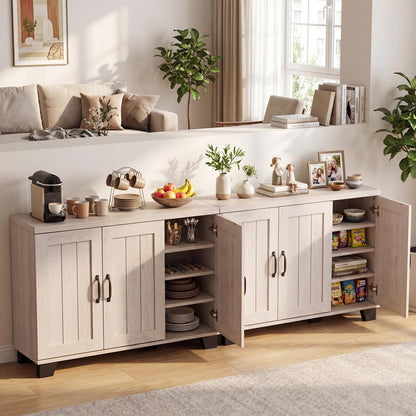 Rosemary 45" Farmhouse Coffee Bar Sideboard with 3 Doors