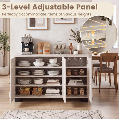 Rosemary 45" Farmhouse Coffee Bar Sideboard with 3 Doors