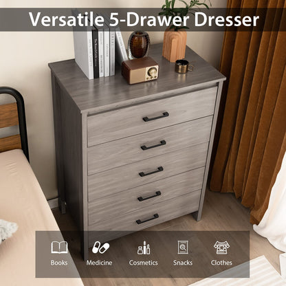 Sabine 5-Drawer Wide Chest Dresser
