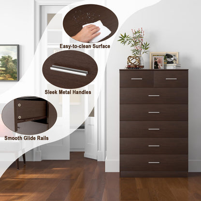 Nora 7-Drawer Wood Chest of Drawers