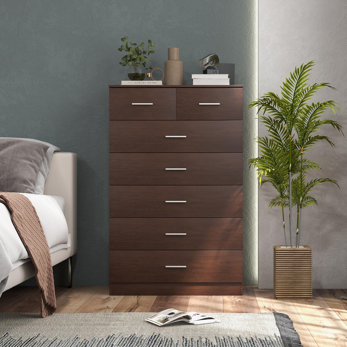 Nora 7-Drawer Wood Chest of Drawers