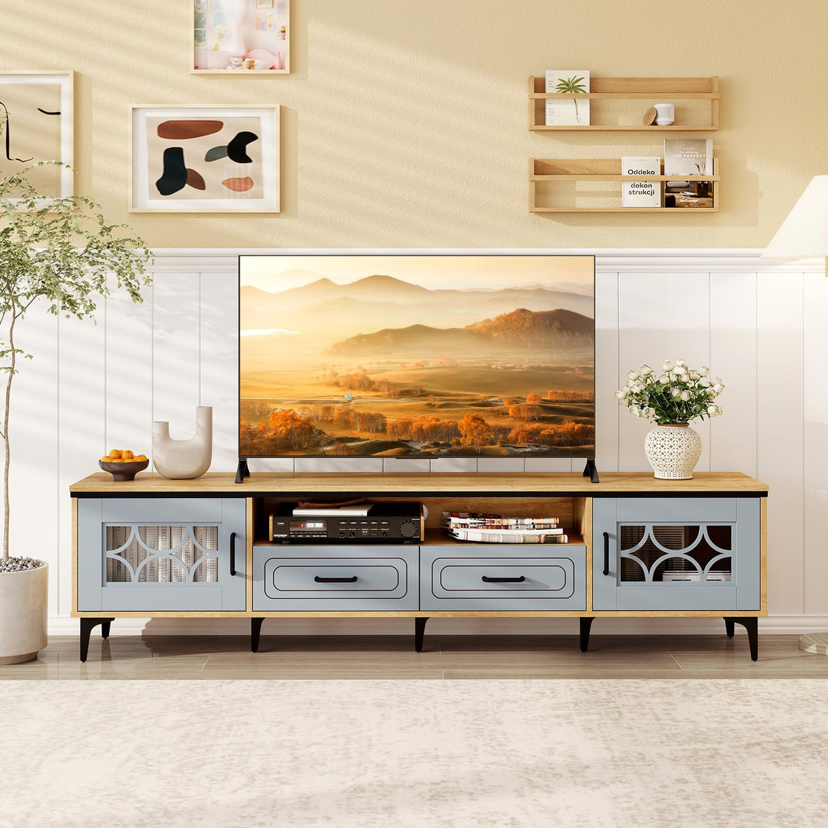 Margot Farmhouse TV Stand for TVs up to 80"