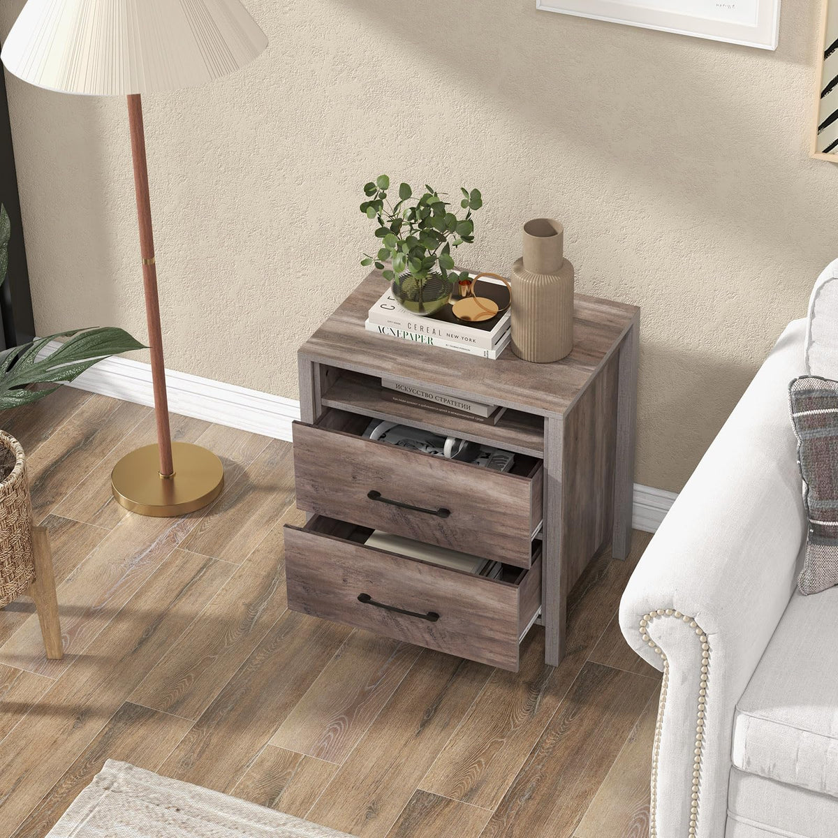 Marisol Farmhouse Nightstand Set of 2
