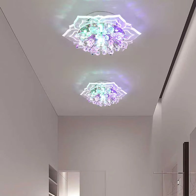 Creative LED Crystal Flower Ceiling Light Chandelier - Canva Home