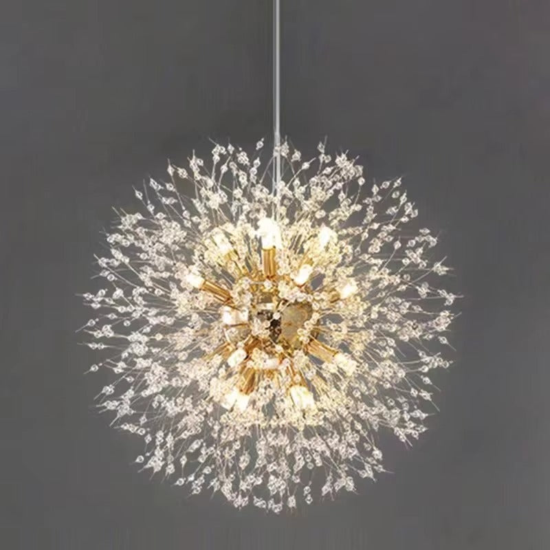 Modern Sky Star Fireball Crystal Pendant LED Light
