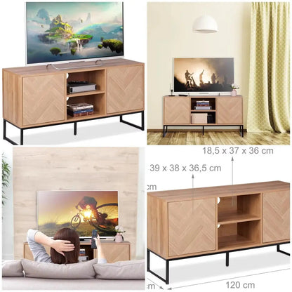 Zac Mid Century TV Media Cabinet Console Canva Home