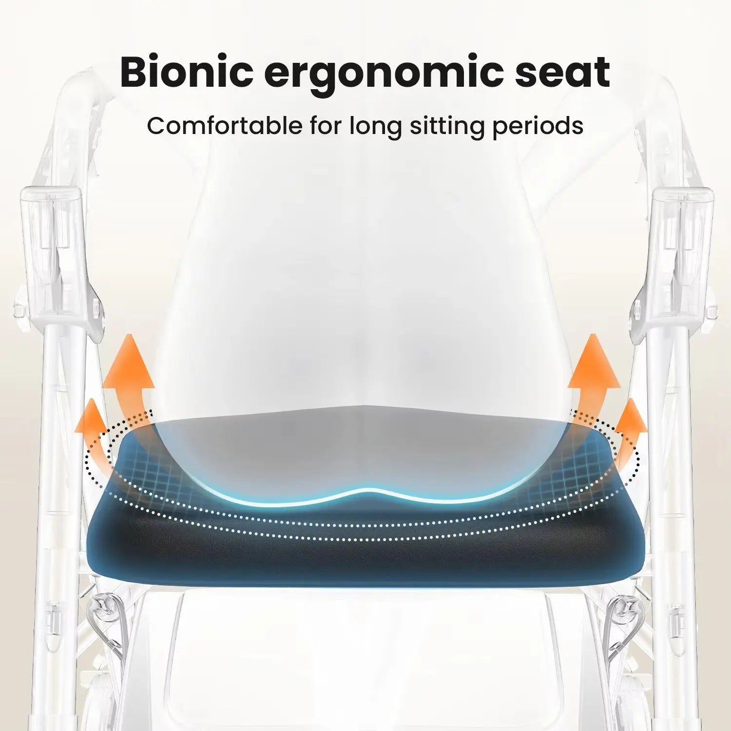 Foldable Rollator Walker for Seniors with Seat & 8″ Wheels Canva Home