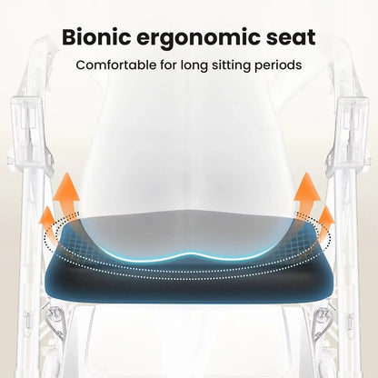 Foldable Rollator Walker for Seniors with Seat & 8″ Wheels Canva Home