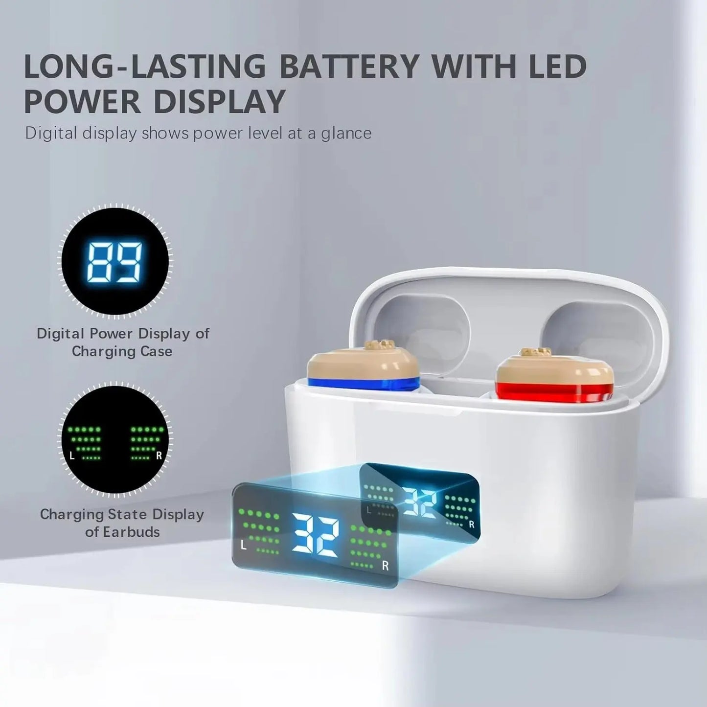 Digital Noise-Canceling Hearing Aids with HD Display Canva Home