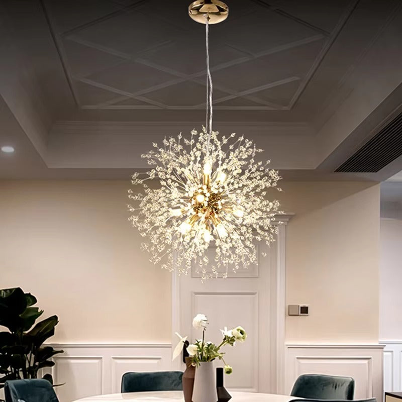 Modern Sky Star Fireball Crystal Pendant LED Light