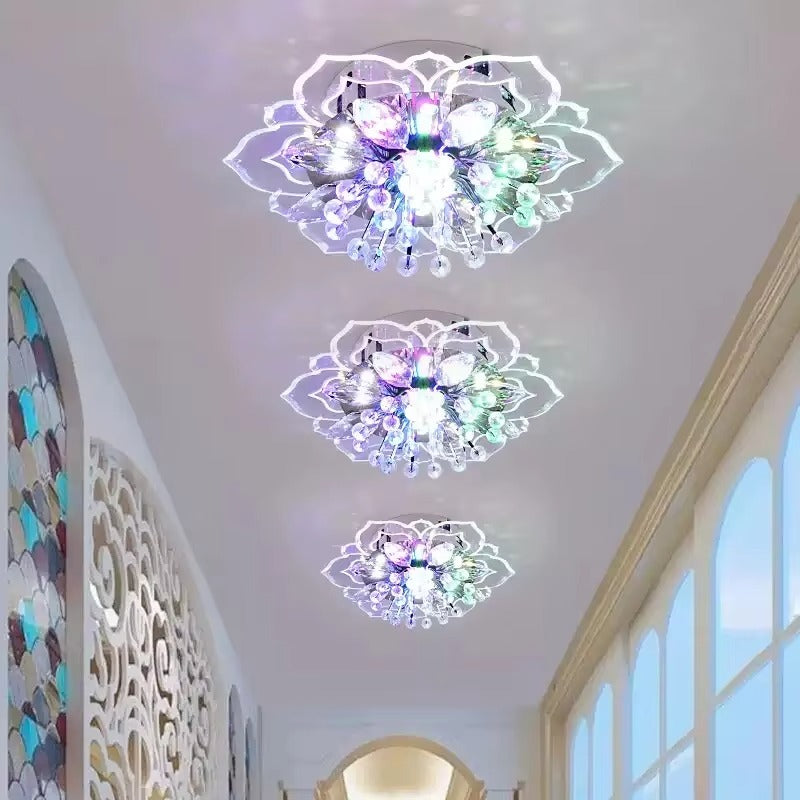 Creative LED Crystal Flower Ceiling Light Chandelier - Canva Home