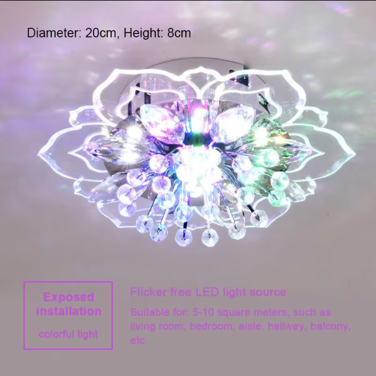 Creative LED Crystal Flower Ceiling Light Chandelier - Canva Home