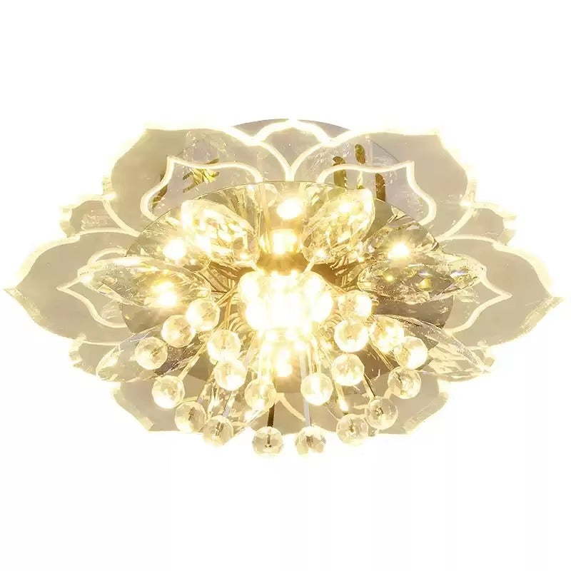 Creative LED Crystal Flower Ceiling Light Chandelier - Canva Home