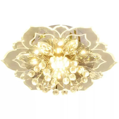 Creative LED Crystal Flower Ceiling Light Chandelier - Canva Home