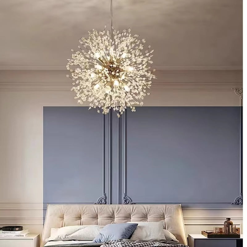 Modern Sky Star Fireball Crystal Pendant LED Light