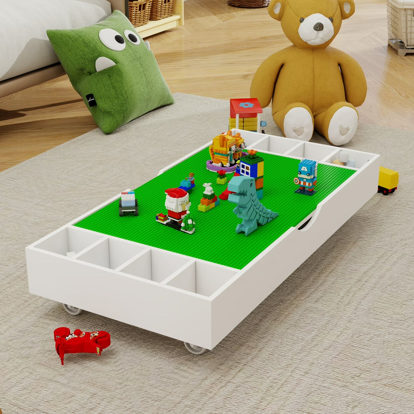 38" 2-in-1 Play Table &amp; Toy Organizer - Canva Home