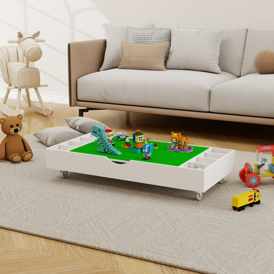 38" 2-in-1 Play Table &amp; Toy Organizer - Canva Home