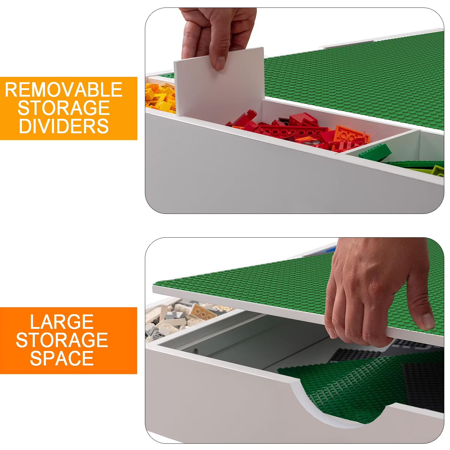 38" 2-in-1 Play Table &amp; Toy Organizer - Canva Home