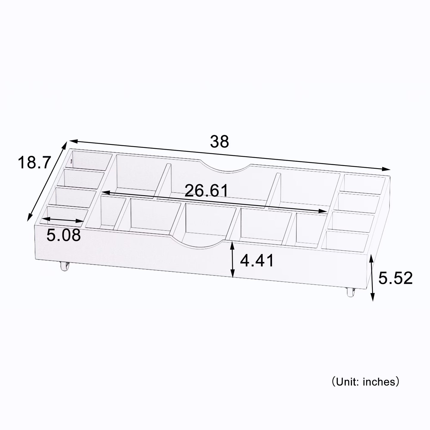 38" 2-in-1 Play Table &amp; Toy Organizer - Canva Home