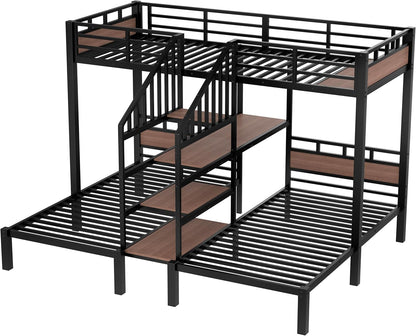 Bellemave Twin Over Twin Over Twin Bunk Bed - Canva Home