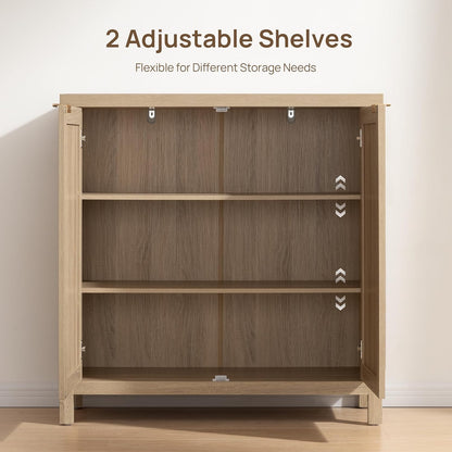 Rattan Sideboard Buffet Cabinet with Large Storage - Canva Home