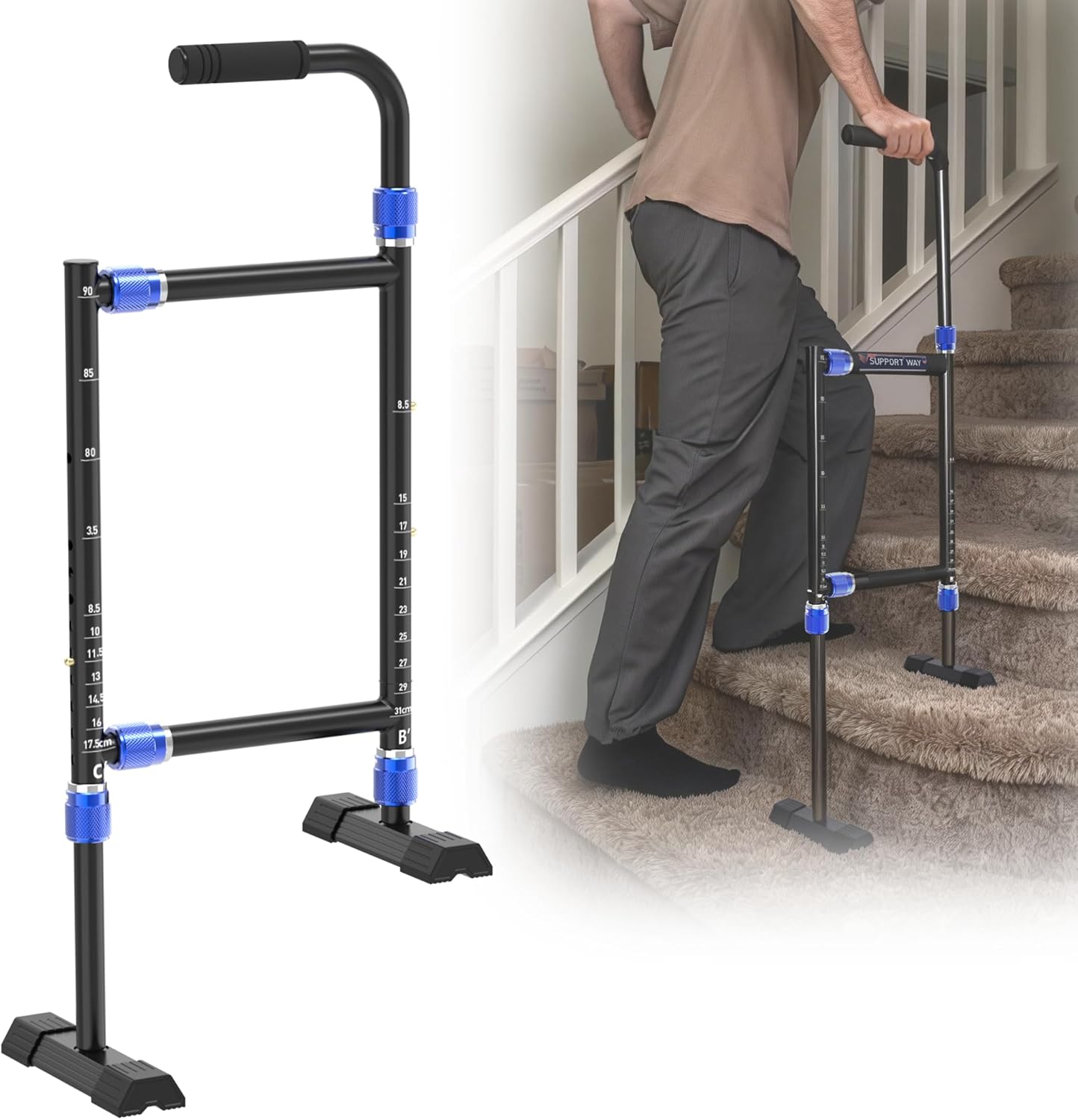 Adjustable Stair Assist Cane for Seniors - Canva Home
