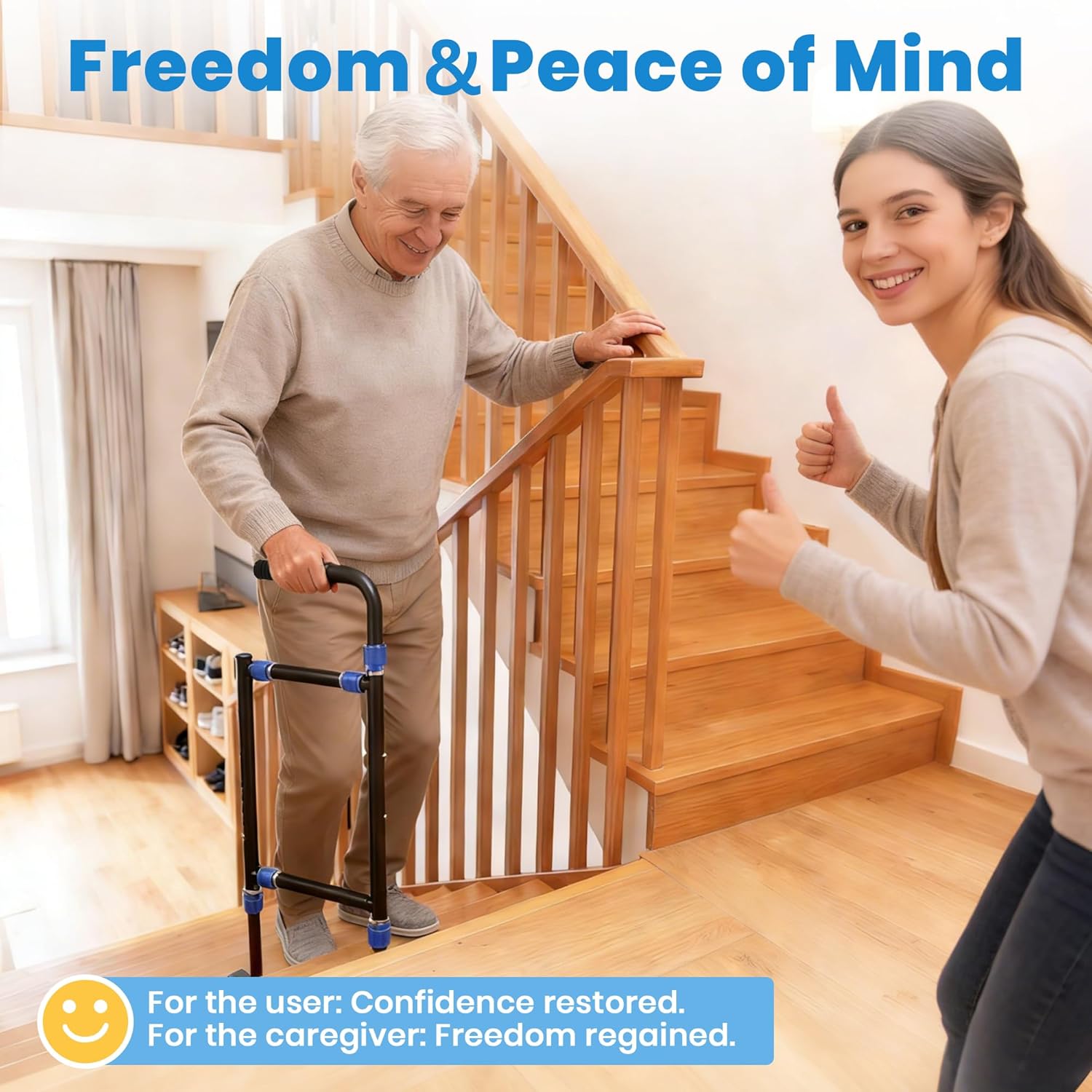 Adjustable Stair Assist Cane for Seniors - Canva Home