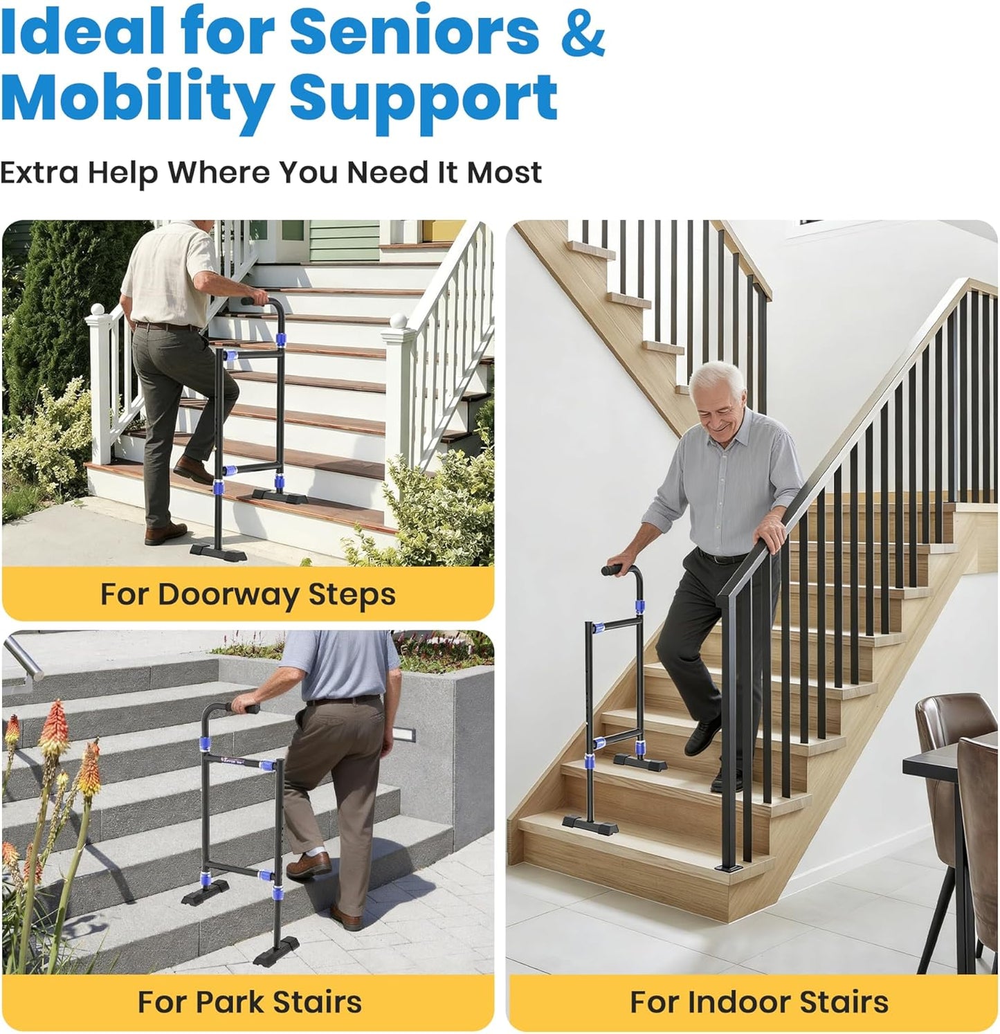 Adjustable Stair Assist Cane for Seniors - Canva Home