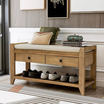 Zaina Indoor Wooden Storage Bench