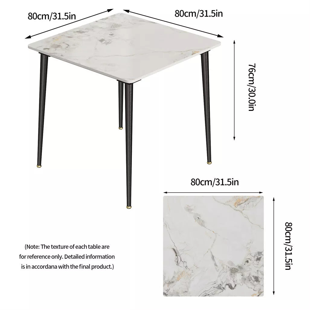 Abdur Marble Square Dining Table For 4