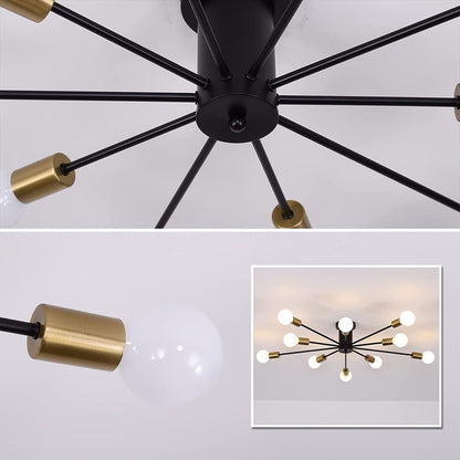 10 Bulbs Sputnik Dining Room Chandelier